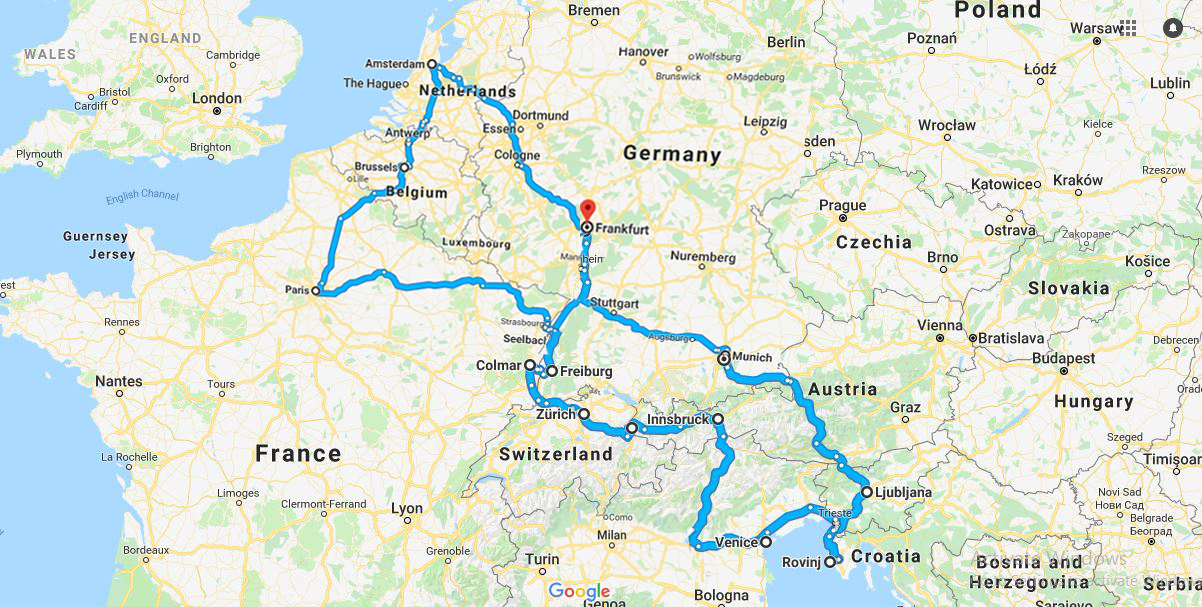 1 month trip to europe