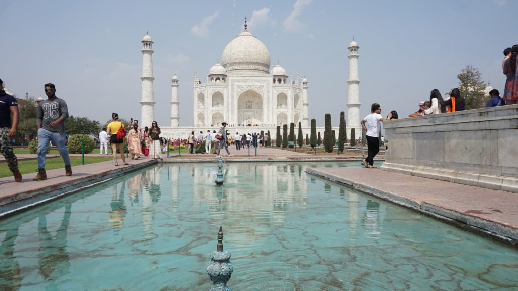 Agra Sightseeing Taj Mahal reflection